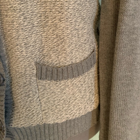 Grey heather colour block cardigan - Picture 3 of 7